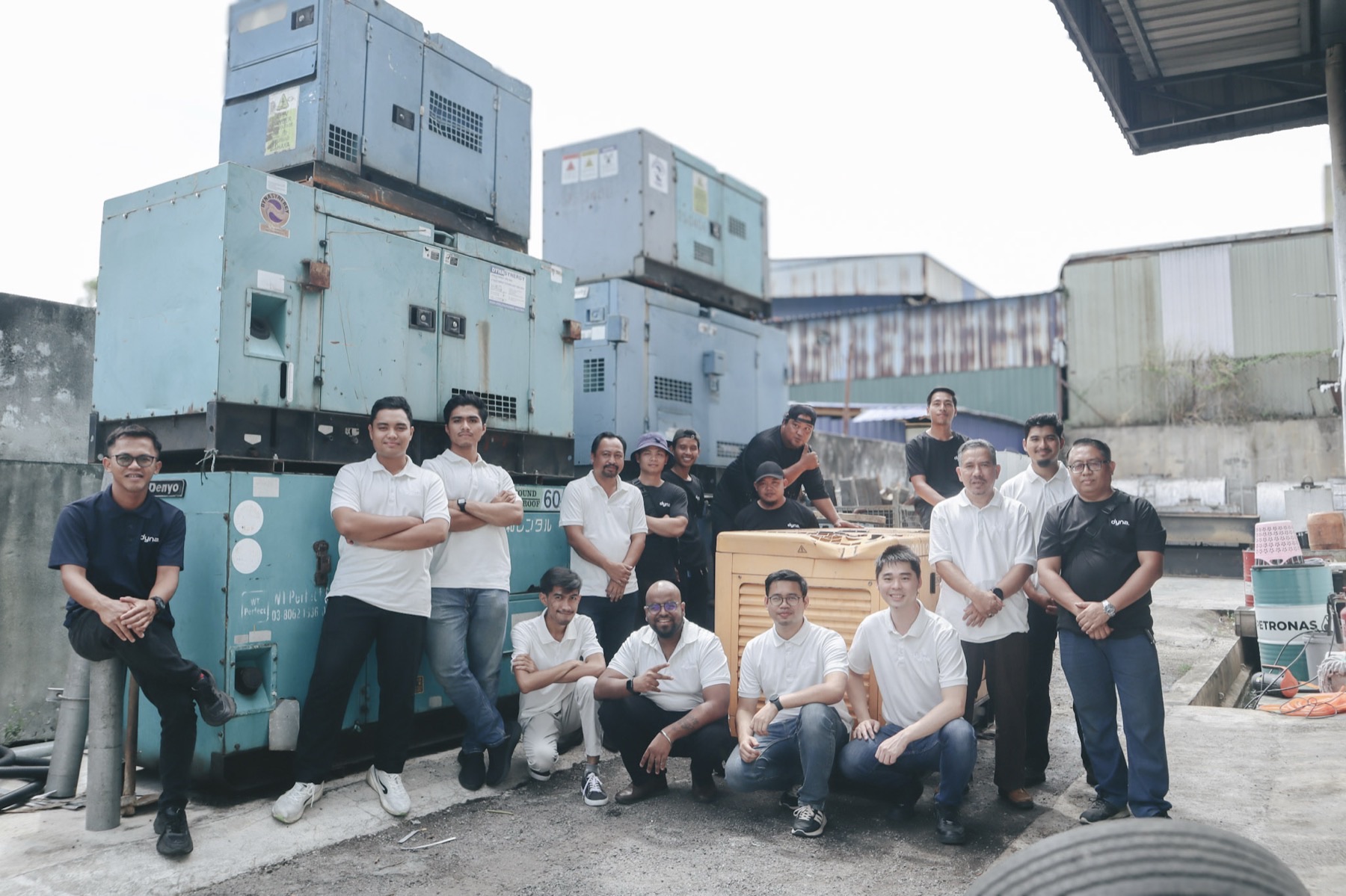 The Dyna team with part of the genset fleet